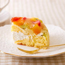 フルーツケーキ ホールケーキ ドーム型 5号 サイズ 果物 白桃 黄桃 ピーチ 栗 マンゴー 苺 キウイ ホイップクリーム 誕生日 記念日 冷凍便 【納期E】【sm00010846】