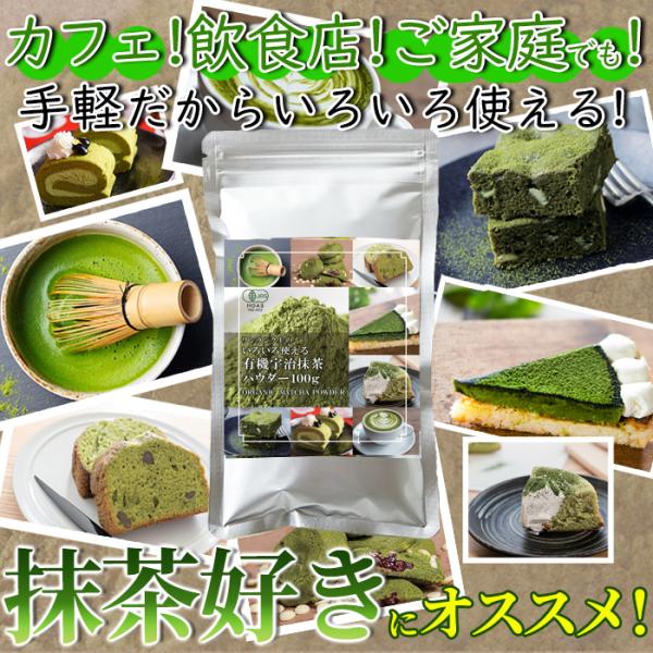 抹茶パウダー 100g 粉末 オーガニック 有機 宇治抹茶 緑茶 国産