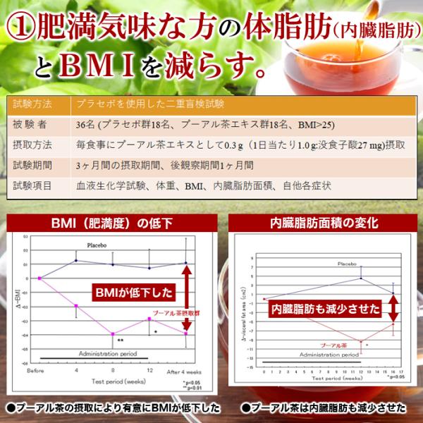 プーアル茶 黒プーアル茶 体脂肪 食後 血糖値 機能性表示食品 内臓脂肪 BMI ティーバッグ お茶 ティーパック 大容量 飲みやすい 中国茶 【納期E】【sm00010886】