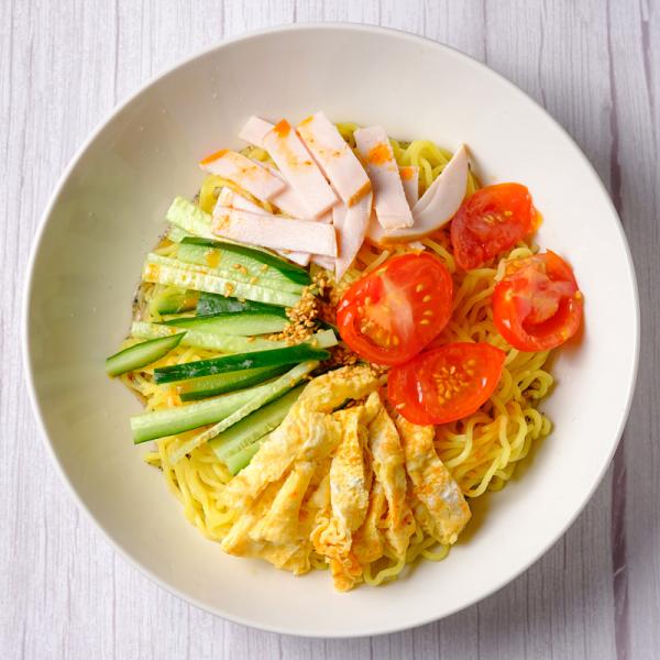 冷やし中華 レモンだれ ソース 細麺 中華 生麺 醤油 しょうゆ