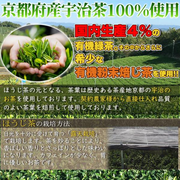 ほうじ茶 パウダー 100g 粉末 有機 宇治 オーガニック 国産 京都