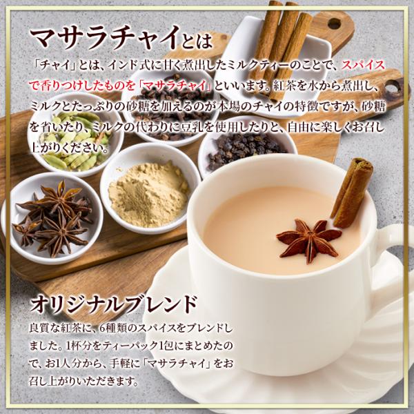 マサラチャイ ミルクティー マサラ チャイ ブレンドティー 紅茶 ジンジャー シナモン スパイス ティーパック 電子レンジ ホット アイス 【納期E】【sm00011272】