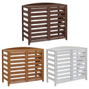 室外機カバー 室外機 日よけ 木製 おしゃれ 北欧 庭 玄関 ガーデニング 車庫 ベランダ テラス 屋上 バルコニー マンション 一軒家 戸建 目隠し 節電 逆ルーバー 【納期B】【sms-ac-l930】