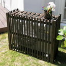 室外機カバー 室外機 日よけ ラック 上 収納 棚 台 木製 室外機カバー おしゃれ 日除け 和風 モダン シック 格子 カバー エアコン室外機 【納期B】【sms-ac-m925】