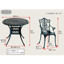 ガーデンセット 5点セット ガーデンチェア ガーデンテーブル 円形 丸型 アルミ製 椅子 ヨーロピアン 北欧 南欧 レトロ アンティーク調 庭 屋外 テラス ベランダ 【納期B】【sms-alt-ro90-5p】