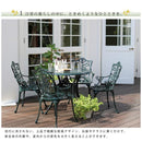 ガーデンテーブル 1台 単品 円形 丸型 アルミ テーブル ガーデニング ヨーロピアン 北欧 南欧 レトロ アンティーク調 庭 屋外 テラス ベランダ 緑 ホワイト 白 【納期B】【sms-alt-ro90】