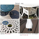 ガーデンテーブル 1台 単品 円形 丸型 アルミ テーブル ガーデニング ヨーロピアン 北欧 南欧 レトロ アンティーク調 庭 屋外 テラス ベランダ 緑 ホワイト 白 【納期B】【sms-alt-ro90】