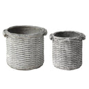 プランター セット サイズ 8号 10号 鉢 おしゃれ プランターカバー 花 ガーデニング 園芸 ガーデン 玄関 庭 屋外 屋内 ノスタルジック レトロ 円 円柱 鉢カバー 【納期B】【sms-bspl-2533】