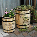 コーヒー樽 コーヒーバレル 水抜き穴 ごみ箱 傘立て おしゃれ 庭 ブルーマウンテン ガーデニング オブジェ 飾り 庭 玄関 カントリー風 【納期B】【sms-cb-233040ns】