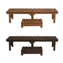 ベンチ ステップ台 セット 屋外 おしゃれ 木製 庭 ガーデニング 縁台 縁側 デッキ 庭先 椅子 軒先 玄関 エントランス 【納期B】【sms-de-17455stp】