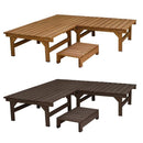 ベンチ 腰掛け 屋外 おしゃれ 木製 庭 ステップ台 ガーデニング 縁台 縁側 デッキ 庭先 椅子 軒先 玄関 エントランス インテリア 【納期B】【sms-de-17488-3pset】