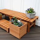 プランター 木製 ナチュラル 北欧 おしゃれ ガーデニング 天然木 鉢植え カバー 菜園 直植え 花壇 野菜 屋外 ガーデニング 縁側 庭先 軒先 玄関 エントランス 【納期B】【sms-dep-36】