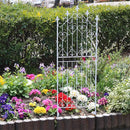 アイアンフェンス ホワイト おしゃれ ガーデニング 庭 自立式 アンティーク 白 アイアン フェンス 外構 DIY 柵 バラ ロータイプ 【納期B】【sms-df009l-2p】