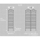 アイアンフェンス ハイタイプ ホワイト おしゃれ ガーデニング 庭 自立式 アンティーク 白 アイアン フェンス 外構 DIY 柵 バラ ツタ植物 【納期B】【sms-df010h-2p】