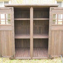 物置 屋外 大型 大きい おしゃれ 組み立て 設置 diy 収納庫 屋外 棚 観音扉 野外 庭 玄関 北欧 ナチュラル 木製 収納棚 ガーデニング 園芸 掃除 キャンプ 用品 【納期B】【sms-dns-0177】