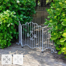 アイアンフェンス スチールフェンス 折り畳み 折りたたみ 柵 自立 スタンド 北欧 おしゃれ 庭 ガーデニング 玄関 ガレージ 園芸用品 ホワイト 白 ブラック 黒 【納期B】【sms-eg1200】