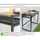 デスク ウォールナット調 机 シンプル スチール フレーム 黒 ブラック 天板 木目 ビンテージ風 おしゃれ スタイリッシュ パソコンデスク PCデスク 棚付き 【納期B】【sms-gn-ds840】