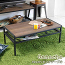 リビングテーブル ローテーブル センターテーブル ウォールナット調 シンプル スチール フレーム 黒 ブラック 天板 木目 レトロ モダン おしゃれ 棚付き 【納期B】【sms-gn-lt900】