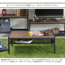 リビングテーブル ローテーブル センターテーブル ウォールナット調 シンプル スチール フレーム 黒 ブラック 天板 木目 レトロ モダン おしゃれ 棚付き 【納期B】【sms-gn-lt900】