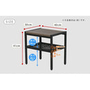 サイドテーブル 玄関 物置き エントランス リビング 寝室 ウォールナット調 コンパクト シンプル スチール フレーム 黒 ブラック 木目 おしゃれ スタイリッシュ 【納期B】【sms-gn-st400】