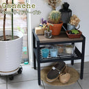 サイドテーブル 玄関 物置き エントランス リビング 寝室 ウォールナット調 コンパクト シンプル スチール フレーム 黒 ブラック 木目 おしゃれ スタイリッシュ 【納期B】【sms-gn-st400】