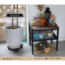 サイドテーブル 玄関 物置き エントランス リビング 寝室 ウォールナット調 コンパクト シンプル スチール フレーム 黒 ブラック 木目 おしゃれ スタイリッシュ 【納期B】【sms-gn-st400】