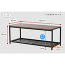 テレビボード TVボード ローボード テレビ台 TV台 ウォールナット調 シンプル スチール フレーム 黒 ブラック 天板 木目 レトロ おしゃれ スタイリッシュ 【納期B】【sms-gn-tv1020】