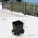 ポール固定金具 金具 単品 平地用 ウッドポール用 木製ポール用 固定金具 ガーデンフェンス 柵 ガーデニング ピケットフェンス用 木製フェンス用 【納期B】【sms-hbn72】