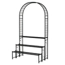 フラワーラック ラック 園芸 アーチ型 ガーデニング 【納期B】【sms-ia-fr002blk】