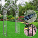 ガーデンアーチ アイアン 門 固定 パーゴラ ローズアーチ ガーデニング 鋳物 庭 おしゃれ ヨーロピアン DIY 自立 ブラック 黒 【納期B】【sms-ia-og7642】