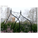 ガーデンアーチ アイアン 門 固定 パーゴラ ローズアーチ ガーデニング 鋳物 庭 おしゃれ ヨーロピアン DIY 自立 ブラック 黒 【納期B】【sms-ia-og7642】