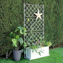 グリーンカーテン フェンス ガーデニング ガーデンフェンス 庭 グリーンフェンス 園芸用品 蔦 植物 蔓 ツル 薔薇 バラ ローズ 植物 プランター台座付き  白 黒 【納期B】【sms-if-fp007】