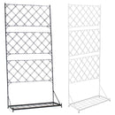 グリーンカーテン フェンス ガーデニング ガーデンフェンス 庭 グリーンフェンス 園芸用品 蔦 植物 蔓 ツル 薔薇 バラ ローズ 植物 プランター台座付き  白 黒 【納期B】【sms-if-fp007】