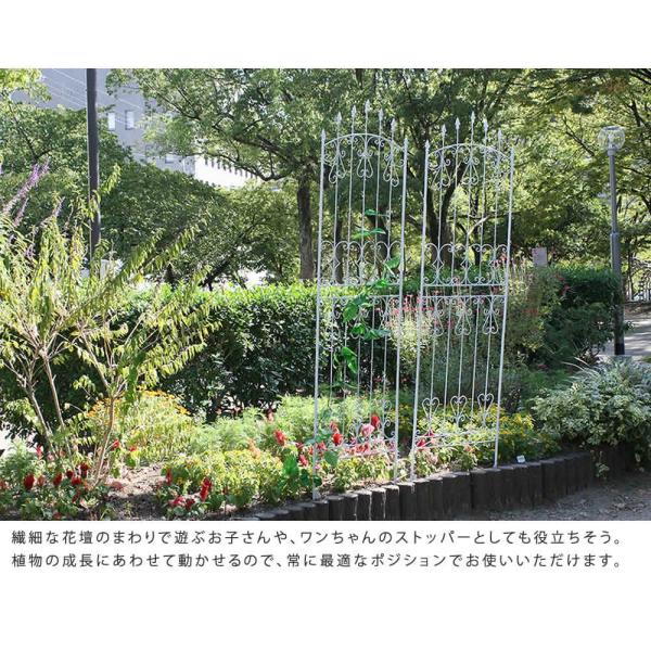 フェンス ヨーロピアン 枠 柵 ガーデンフェンス 家庭用 おしゃれ 庭 玄関 diy 埋める 埋め込み 差し込み 差す アンティーク 北欧 ヨーロッパ 2枚セット 【納期B】【sms-ifrose-220-2p】