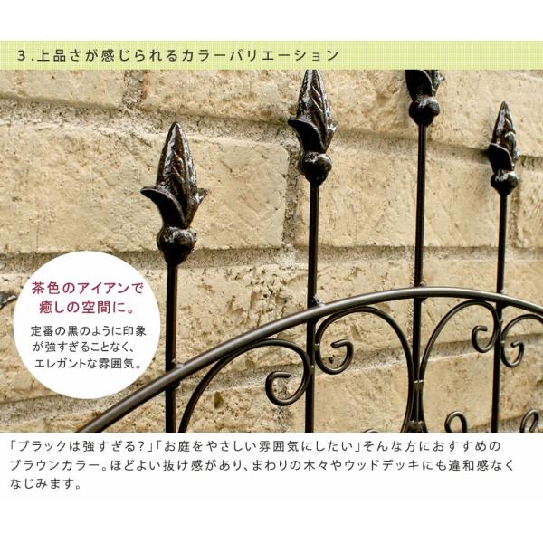 フェンス ヨーロピアン 枠 柵 ガーデンフェンス 家庭用 おしゃれ 庭 玄関 diy 埋める 埋め込み 差し込み 差す アンティーク 北欧 ヨーロッパ 2枚セット 【納期B】【sms-ifrose-220-2p】