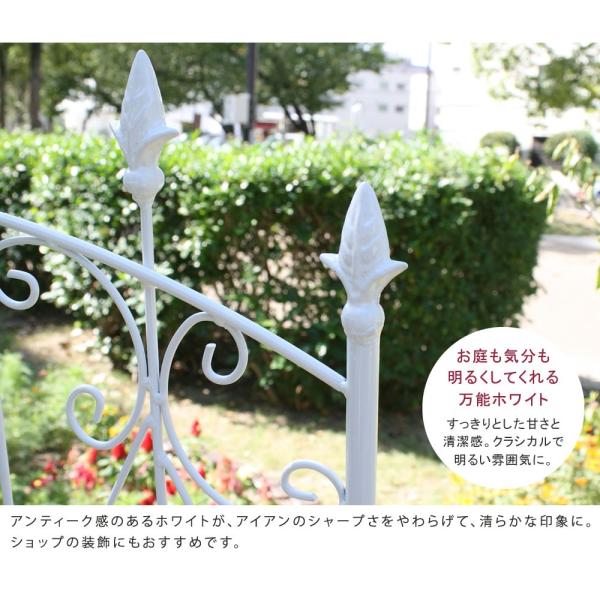 フェンス ヨーロピアン 枠 柵 ガーデンフェンス 家庭用 おしゃれ 庭 玄関 diy 埋める 埋め込み 差し込み 差す アンティーク 北欧 ヨーロッパ 2枚セット 【納期B】【sms-ifrose-220-2p】