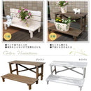 ガーデン用物置 ガーデニングラック 2段 棚 おしゃれ 庭 屋外 天然木製 バルコニー ウッドデッキ カントリー風 北欧調 【納期B】【sms-jsfs2-800】