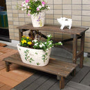 ガーデン用物置 ガーデニングラック 2段 棚 おしゃれ 庭 屋外 天然木製 バルコニー ウッドデッキ カントリー風 北欧調 【納期B】【sms-jsfs2-800】