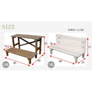 ガーデン用物置 ガーデニングラック 2段 棚 おしゃれ 庭 屋外 天然木製 バルコニー ウッドデッキ カントリー風 北欧調 【納期B】【sms-jsfs2-800】