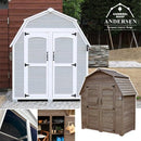 物置 屋外 大型 大きい おしゃれ 小屋 北欧 外国風 組み立て 設置 diy 収納庫 棚 観音扉 庭 木製 収納棚 園芸 掃除 キャンプ アウトドア 用品 白 ホワイト 茶色 【納期B】【sms-kgam-1850】