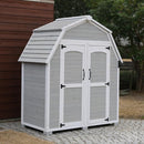 物置 屋外 大型 大きい おしゃれ 小屋 北欧 外国風 組み立て 設置 diy 収納庫 棚 観音扉 庭 木製 収納棚 園芸 掃除 キャンプ アウトドア 用品 白 ホワイト 茶色 【納期B】【sms-kgam-1850】