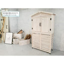 室外機カバー 収納付き 棚付き 木製 大型 エアコン室外機 カバー 屋外 庭 収納庫 物置き倉庫 屋外収納庫 木製物置 おしゃれ ガーデニング 園芸用品 収納 倉庫 【納期B】【sms-kgr-ac178】