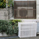 室外機カバー 大型 大きいサイズ ワイド 木製 エアコンカバー 日よけ 省エネ 節電 【納期B】【sms-mac-1100】