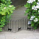 アイアンフェンス スチール 折りたたみ 柵 自立 置くだけ スタンド 折り畳み ネコ 猫 おしゃれ 外構 3連 ガーデニング ガレージ 玄関 庭 園芸 間仕切り 花壇 【納期B】【sms-nk120】