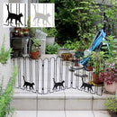 アイアンフェンス スチール 折りたたみ 柵 自立 置くだけ スタンド 折り畳み ネコ 猫 おしゃれ 外構 3連 ガーデニング ガレージ 玄関 庭 園芸 間仕切り 花壇 【納期B】【sms-nk120】