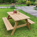 ガーデンテーブル ベンチ 一体型 ピクニックテーブル 屋外 庭 ガーデン ガーデニング 木製 日本製 無塗装 北欧 おしゃれ 耐久性 耐候性 4人掛け パラソル穴付き 【納期B】【sms-nkpm-147ntu】