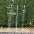 柵 フェンス 外構 庭 屋外 スチールフェンス アイアン DIY 簡単 金属製 おしゃれ ガーデンフェンス ガーデニング 白 ホワイト 黒 ブラック 北欧 埋め 差し込み 【納期B】【sms-oc001h-2p】