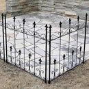 ガーデンフェンス 差し込み 埋め込み 自立 ホワイト 白 アイアン DIY 庭 柵 【納期B】【sms-oc004s-4p】