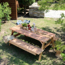 ガーデンテーブル ガーデニングテーブル 屋外 庭 ガーデニング 日本製 レッドシダー 木製 ピクニックテーブル パラソル穴付き パラソル穴あり 大型 大型 サイズ 【納期B】【sms-ohpm-1800】