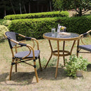 ガーデンセット 3点 ガーデンテーブル ガーデンチェア 椅子 丸型 丸 円形 円 屋外 ガーデニング おしゃれ ヨーロピアン 北欧 海外風 デザイン かわいい 赤 黒 【納期B】【sms-pls-r70-3pset】